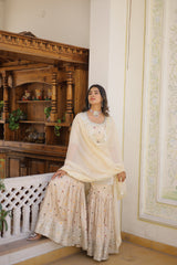 Nakshatra Readymade Cream Gharara suit