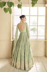 Nakshatra Olive Green Georgette Anarkali suit