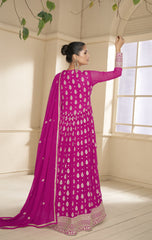 Nakshatra Magenta Georgette Anarkali suit