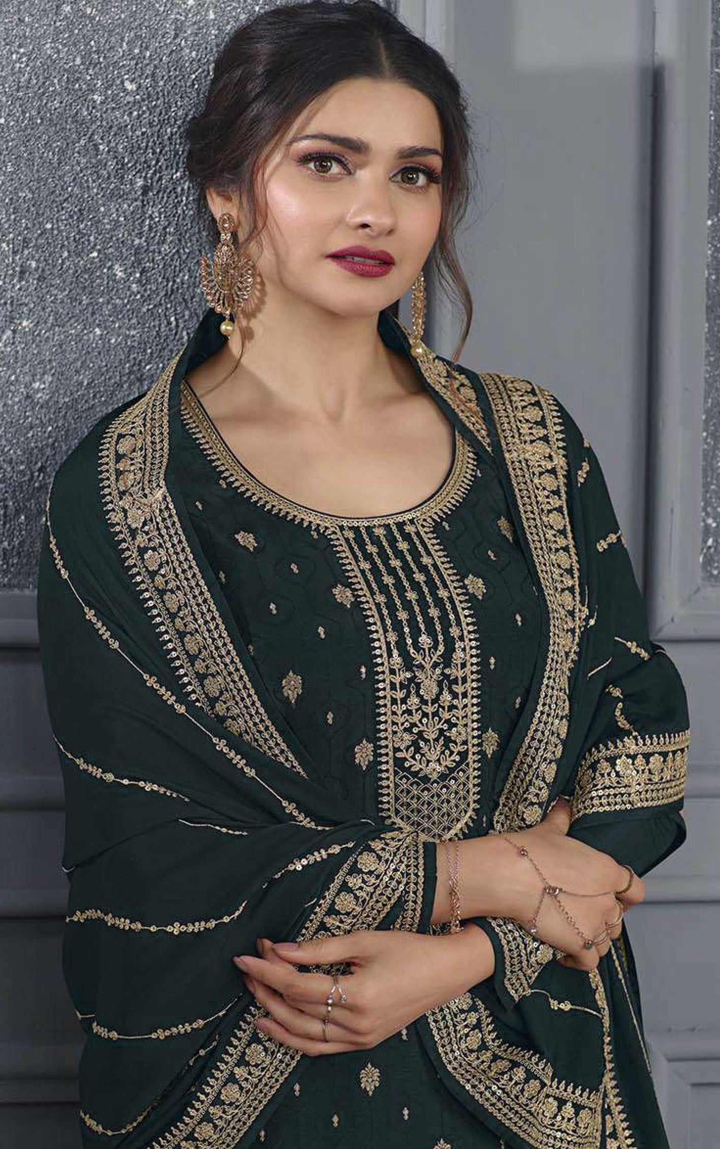 Nakshatra Grey Party wear Salwar Suit