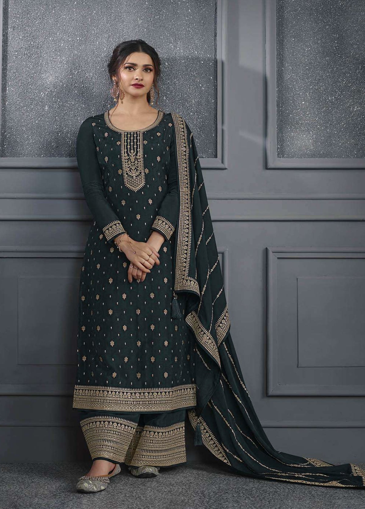 Nakshatra Grey Party wear Salwar Suit