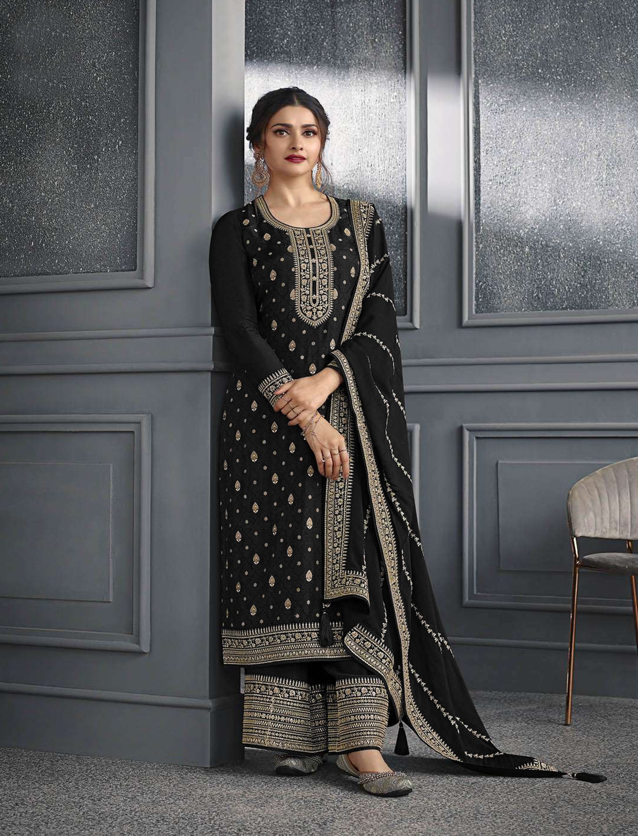 Nakshatra Black Party wear Salwar Suit