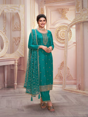 Nakshatra Georgette Sea Green Party Wear Salwar Suit