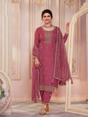 Nakshatra Georgette Burgundy Party Wear Salwar Suit