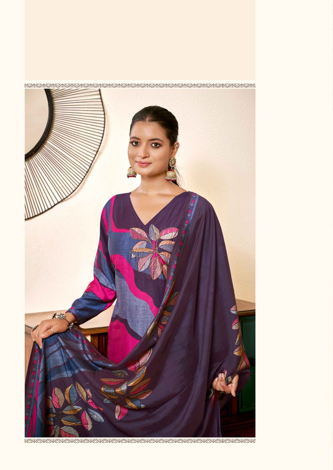 Nakshatra Digitally Print Lavender Readymade Suit