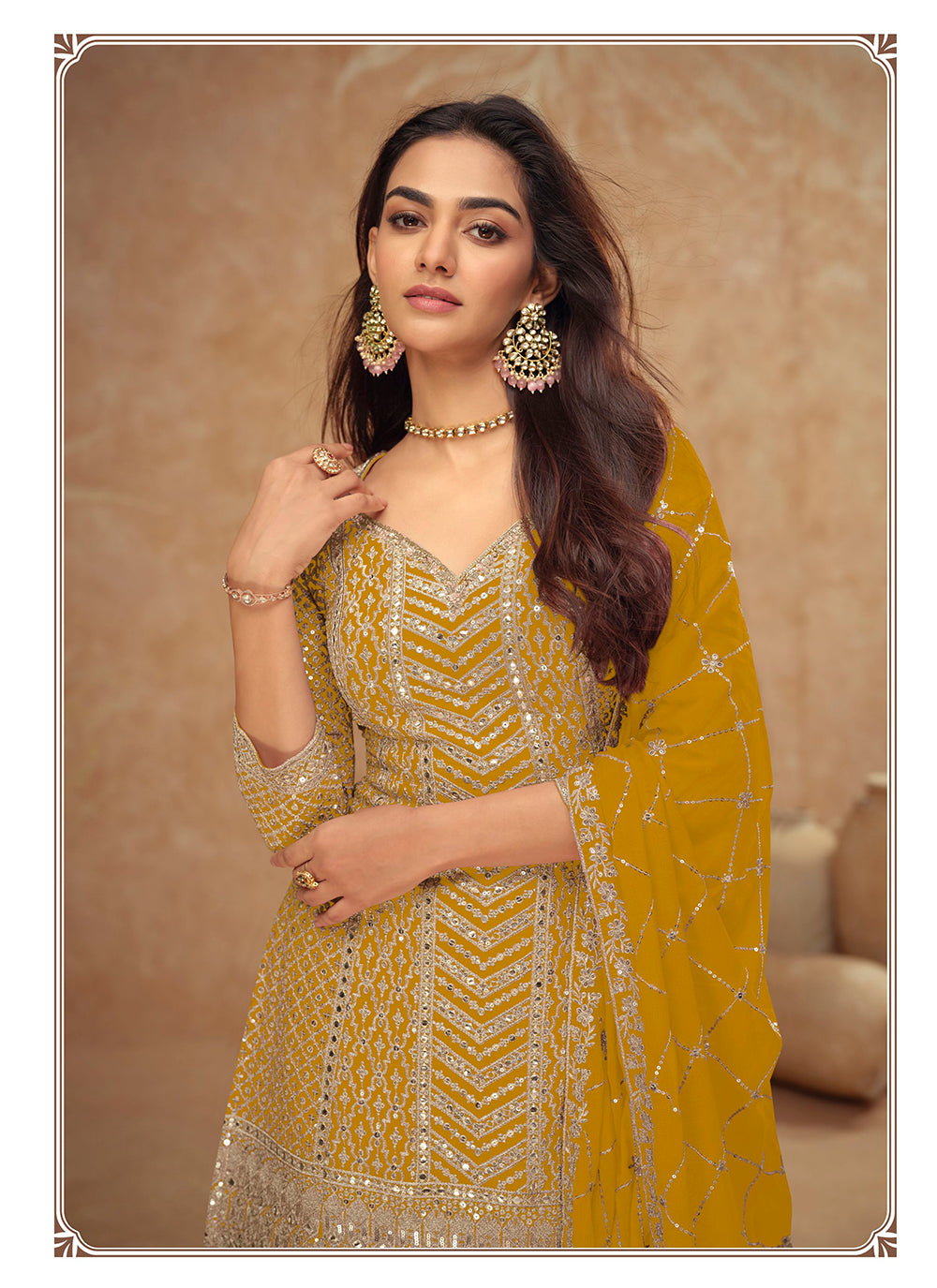 Nakshatra Mustard Color Designer Suit