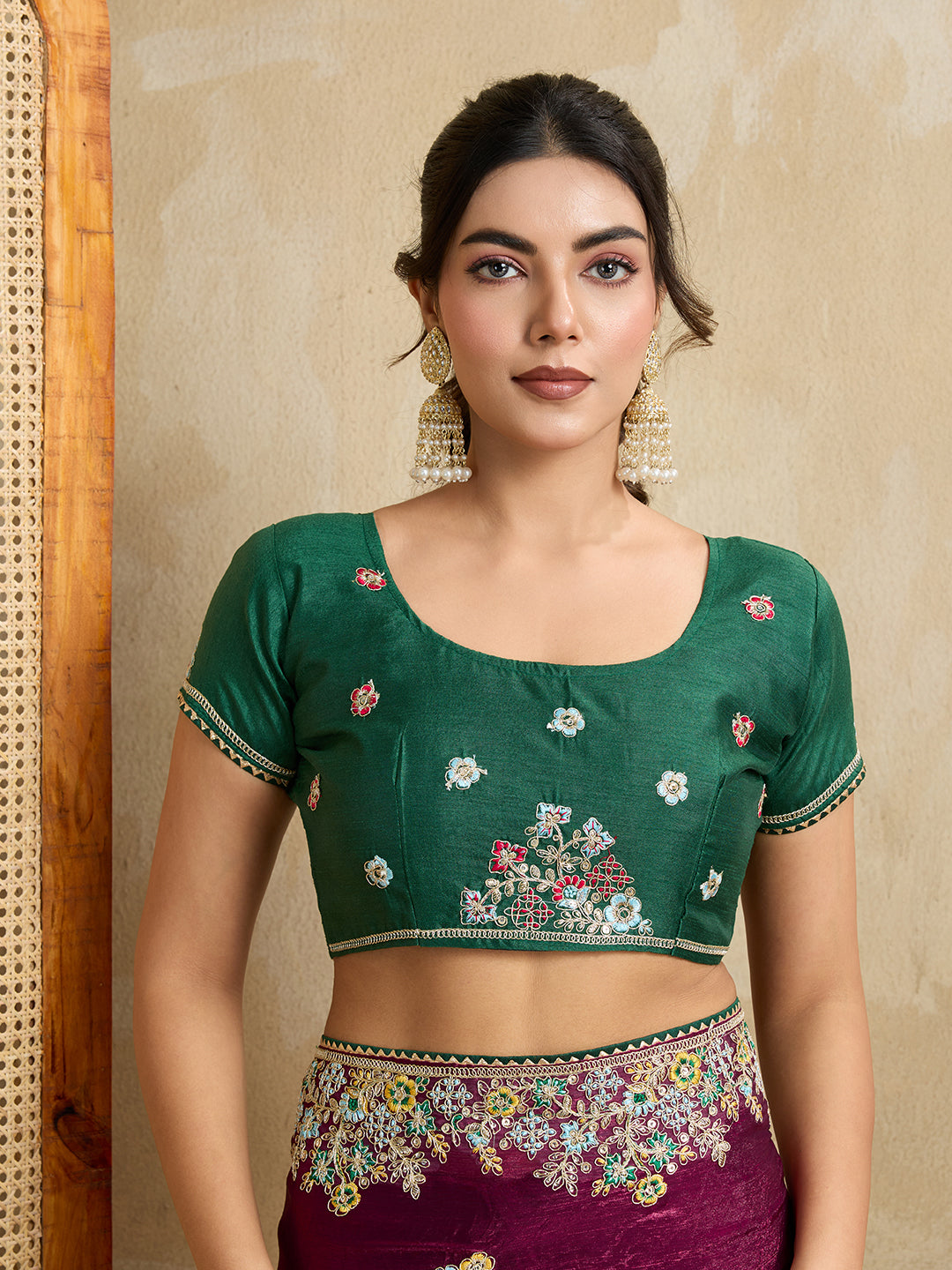 Nakshatra Purple Chiffon Saree