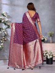Nakshatra Wine Banarsi Silk Saree