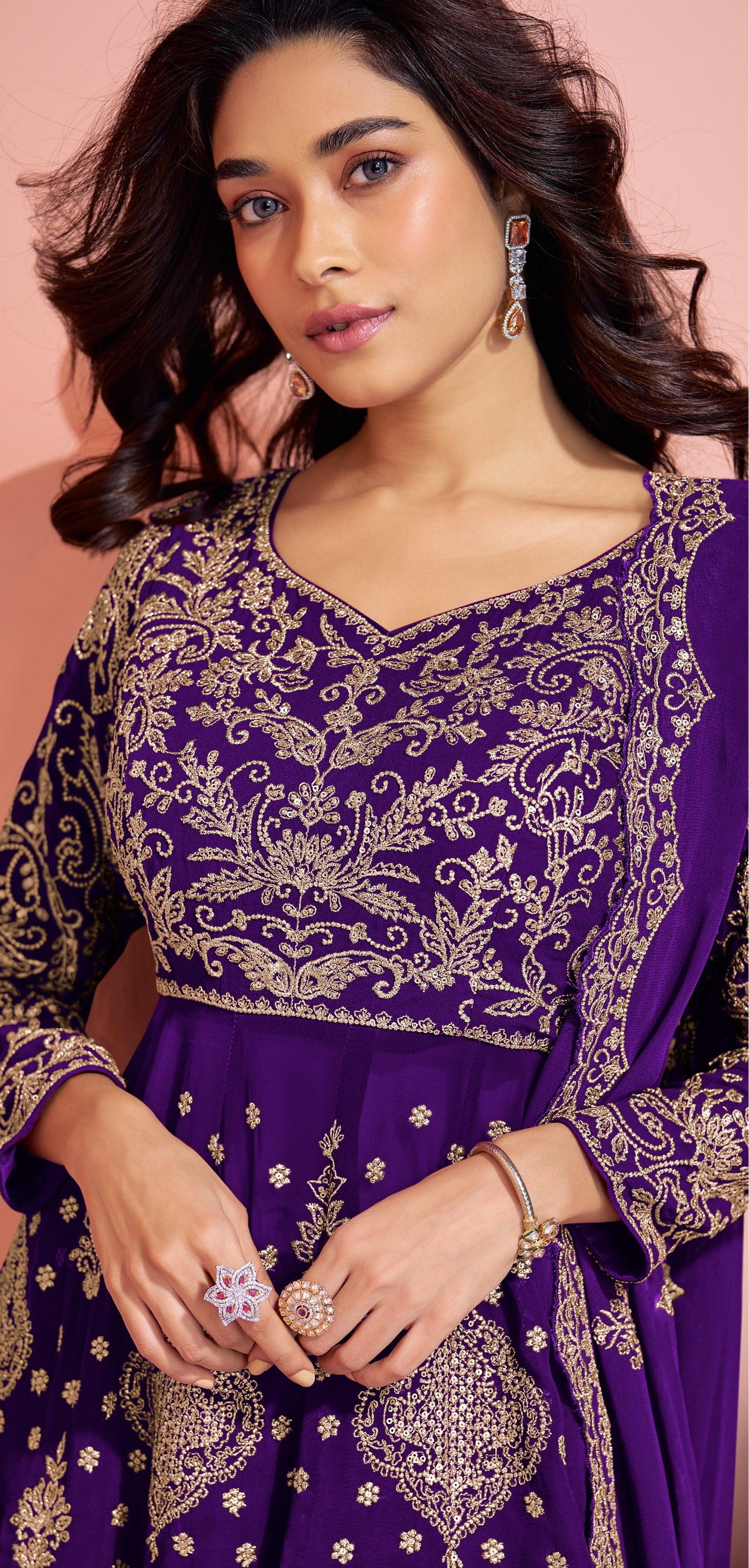 Nakshatra Blue Heavy Partywear Sharara Suit