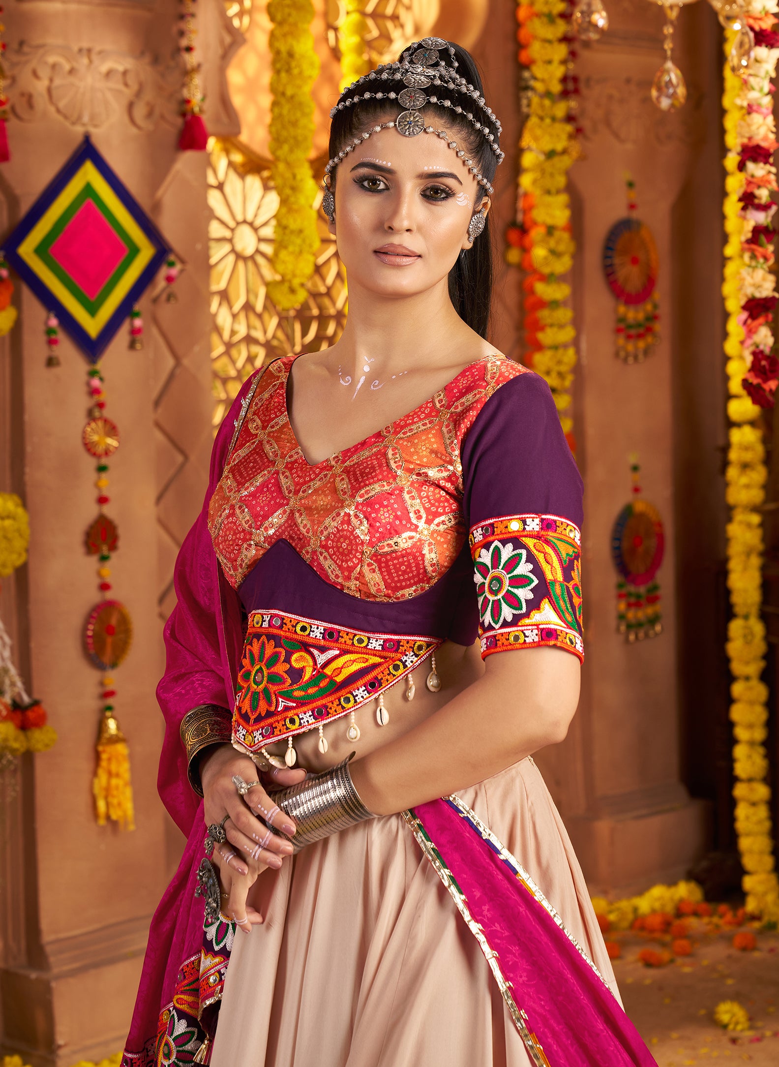 Nakshatra Beige Color Ready to Wear  Lehenga Choli