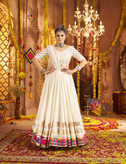 Nakshatra Off White Color Ready to Wear Lehenga Choli