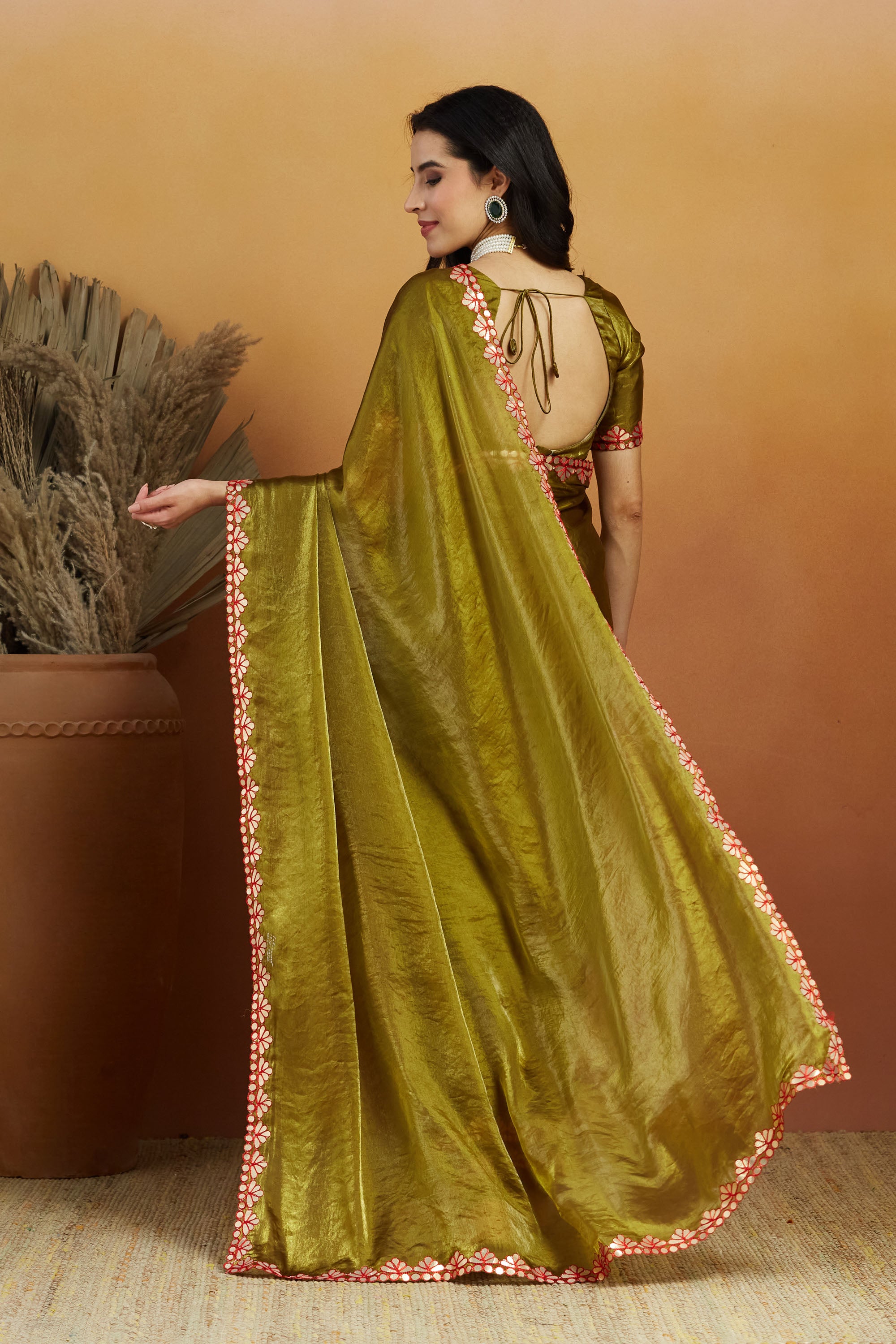 Nakshatra Mahendi Color Ready to Wear Saree