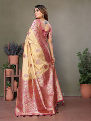 Nakshatra Purple Viscose Silk Saree