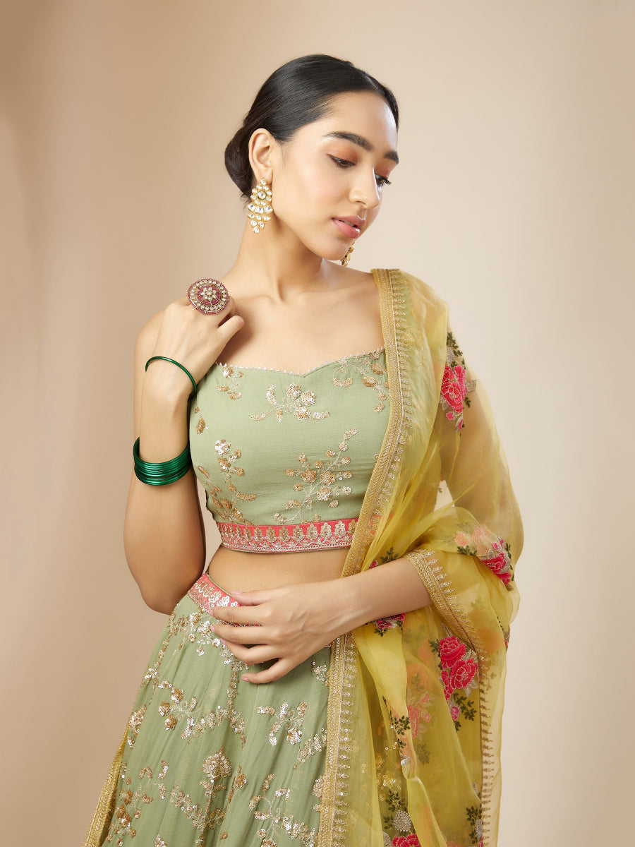 Nakshatra Pista Sequence Lehenga Choli