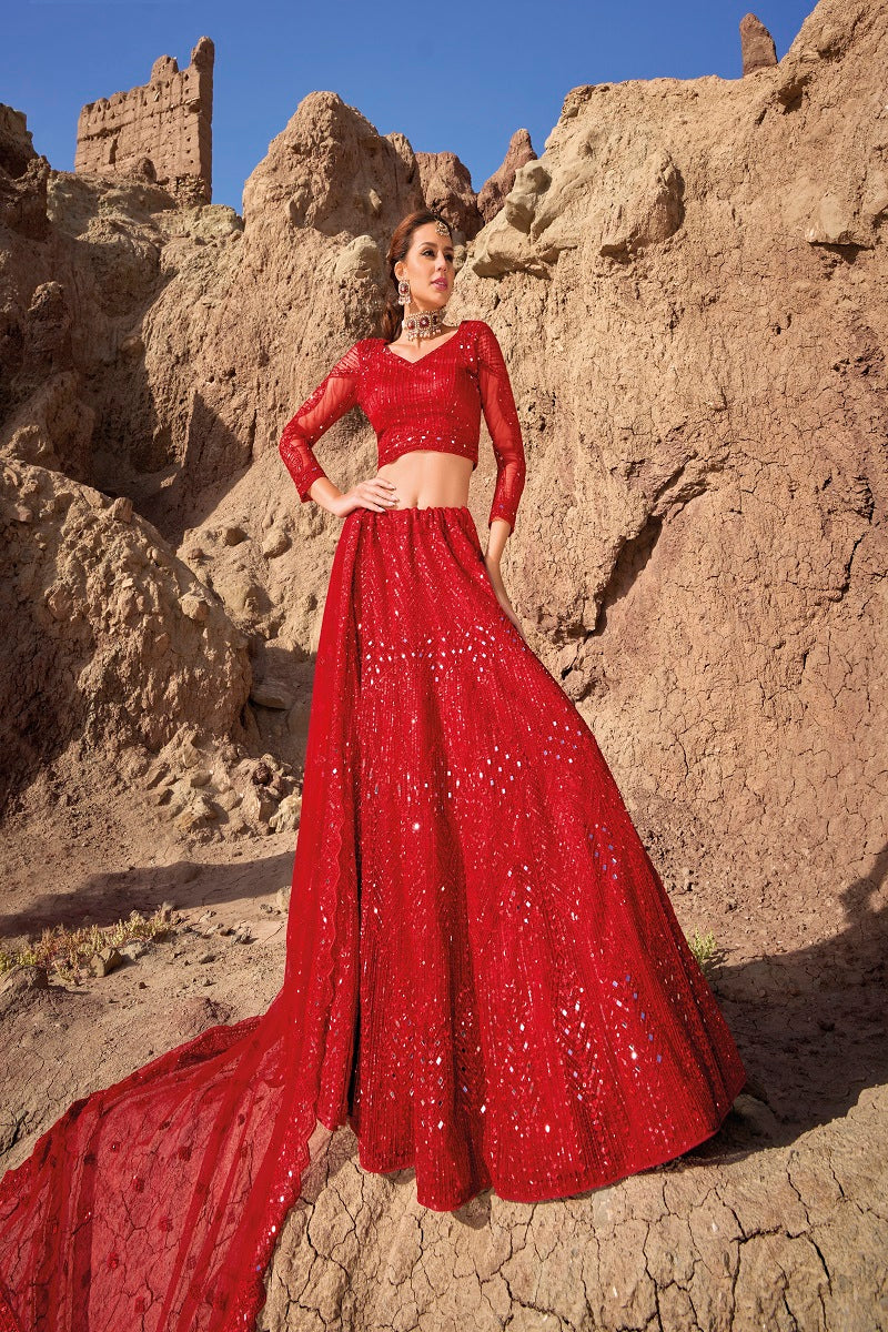 Crimson Elegance Lehenga