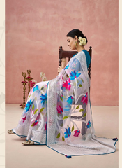 Nakshatra White Premium saree